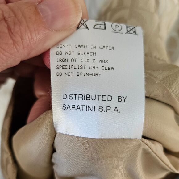 ETIENNE AIGNER Logo Cropped Trench Coat Size U.S. 4-6 - Picture 3 of 8